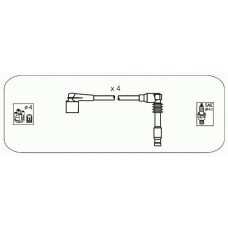 AM45 JANMOR Комплект проводов зажигания