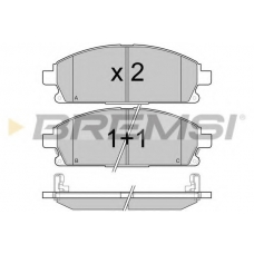 BP2968 BREMSI Комплект тормозных колодок, дисковый тормоз