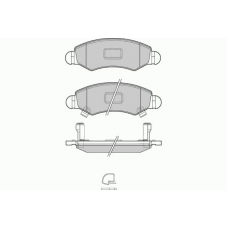 12-1229 E.T.F. Комплект тормозных колодок, дисковый тормоз