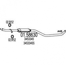 01.58630 MTS Средний глушитель выхлопных газов
