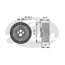 T41259 GATES Натяжной ролик, ремень грм