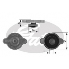 RC232 GATES Крышка, резервуар охлаждающей жидкости