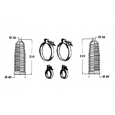 0900484 OCAP Комплект пылника, рулевое управление