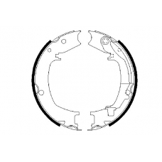 0 986 487 711 BOSCH Комплект тормозных колодок, стояночная тормозная с