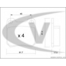 V40-8017 VEMO/VAICO Комплект тормозных колодок, дисковый тормоз