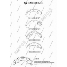 D350O01 NPS Комплект тормозных колодок