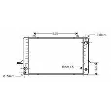 FD2036 AVA Радиатор, охлаждение двигателя