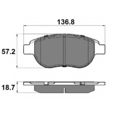 NP2018 NATIONAL Комплект тормозных колодок, дисковый тормоз