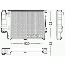 DRM05060 DENSO Радиатор, охлаждение двигателя