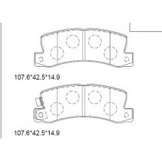 KD2732 ASIMCO Комплект тормозных колодок, дисковый тормоз