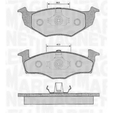 363916060388 MAGNETI MARELLI Комплект тормозных колодок, дисковый тормоз