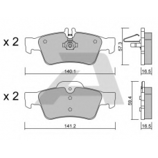 BPMB-2004 AISIN Комплект тормозных колодок, дисковый тормоз
