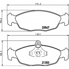 8DB 355 007-531 HELLA Комплект тормозных колодок, дисковый тормоз