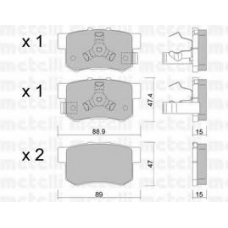 22-0173-1 METELLI Комплект тормозных колодок, дисковый тормоз