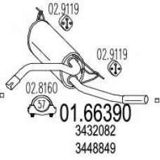 01.66390 MTS Глушитель выхлопных газов конечный