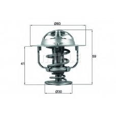 TX 177 82D MAHLE Термостат, охлаждающая жидкость