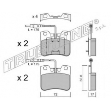 062.0 TRUSTING Комплект тормозных колодок, дисковый тормоз