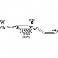 01.55000 MTS Средний глушитель выхлопных газов