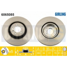 6065085 GIRLING Тормозной диск