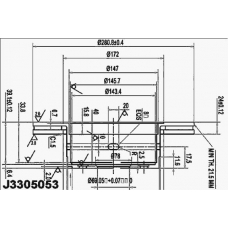 J3305053 NIPPARTS Тормозной диск
