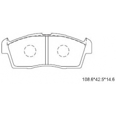KD3757 ASIMCO Комплект тормозных колодок, дисковый тормоз