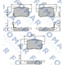 FO 891981 FOMAR ROULUNDS Комплект тормозных колодок, дисковый тормоз