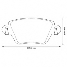 573320B BENDIX Комплект тормозных колодок, дисковый тормоз