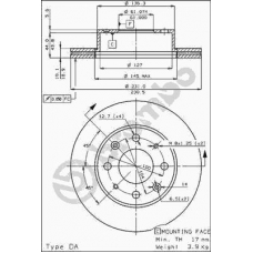 09.3104.10 BREMBO Тормозной диск