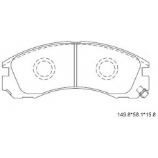 KD4243 ASIMCO Комплект тормозных колодок, дисковый тормоз