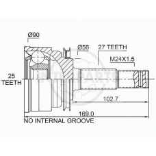 OJ-0157 InterParts Шарнирный комплект, приводной вал
