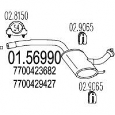 01.56990 MTS Средний глушитель выхлопных газов