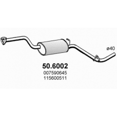 50.6002 ASSO Средний глушитель выхлопных газов