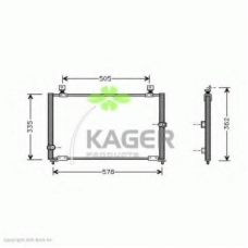 94-5167 KAGER Конденсатор, кондиционер