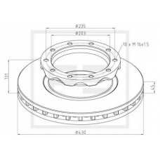 466.102-00A PE Automotive Тормозной диск