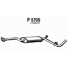P5705 FENNO Средний глушитель выхлопных газов