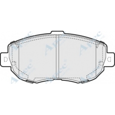 PAD863 APEC Комплект тормозных колодок, дисковый тормоз