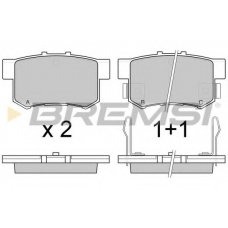 BP2544 BREMSI Комплект тормозных колодок, дисковый тормоз