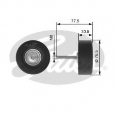 T36198 GATES Паразитный / ведущий ролик, поликлиновой ремень
