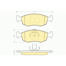 6113832 GIRLING Комплект тормозных колодок, дисковый тормоз