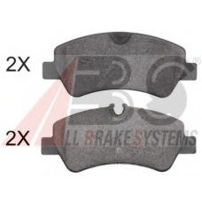 37966 ABS Комплект тормозных колодок, дисковый тормоз