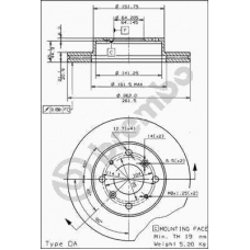 09.5011.30 BREMBO Тормозной диск