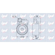 15-3218 IPD Натяжной ролик, ремень грм