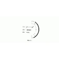 MFR585 MINTEX Комплект тормозных колодок, стояночная тормозная с