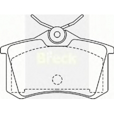 20961 10 704 00 BRECK Комплект тормозных колодок, дисковый тормоз