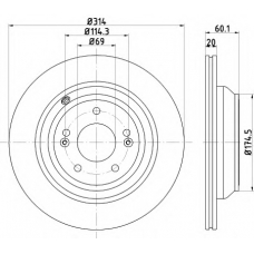 MDC2675 MINTEX Тормозной диск