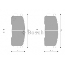 0 986 AB1 470 BOSCH Комплект тормозных колодок, дисковый тормоз