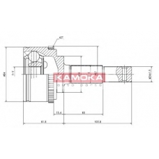 6844 KAMOKA Шарнирный комплект, приводной вал