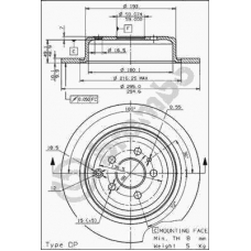 08.5898.10 BREMBO Тормозной диск