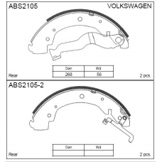 ABS2105 Allied Nippon Колодки барабанные