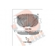 RB2200 R BRAKE Комплект тормозных колодок, дисковый тормоз